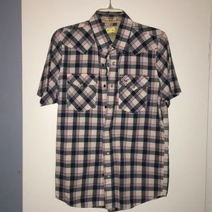 Short Sleeve Hollister with snap buttons